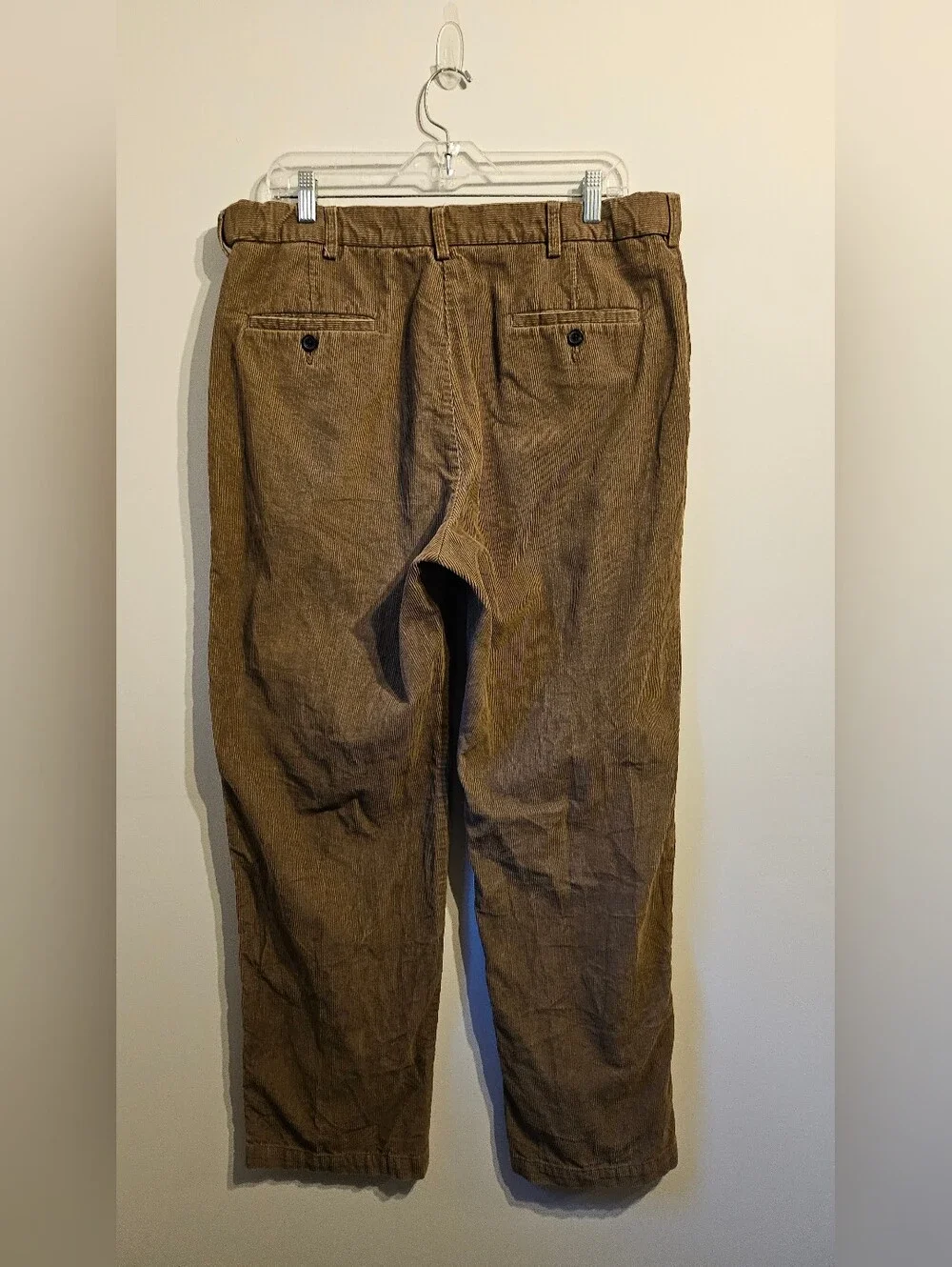 Haggar Tan Corduroy Trousers Pants 38/32 100% Cotton